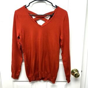 Love Ellie Sweater, Criss Cross Straps, V Neck, Long Sleeves, Size S, NWOT
